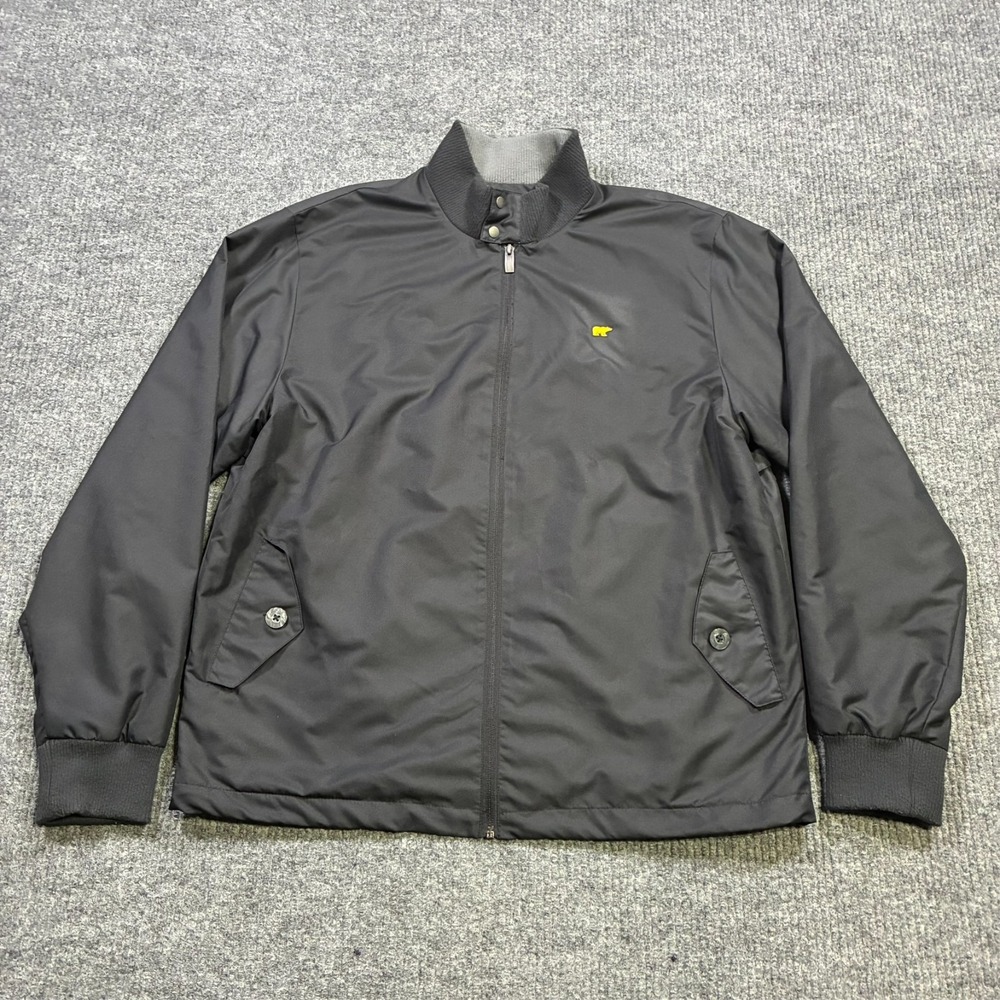 Jack Nicklaus Mens Golf Jacket Size L‎ Black Full Zip Lightweight Windbreaker